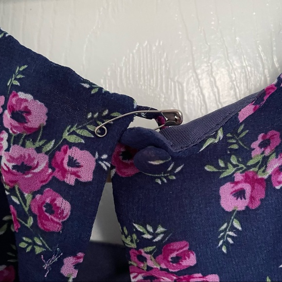 Forever 21 Floral 3/4 Quarter Sleeve MIDI Dress - Picture 4 of 4